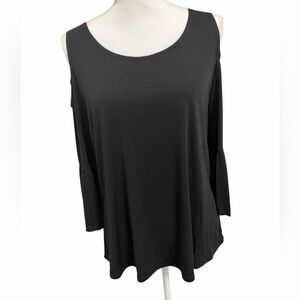Susan Lawrence Black Long Sleeve Top
